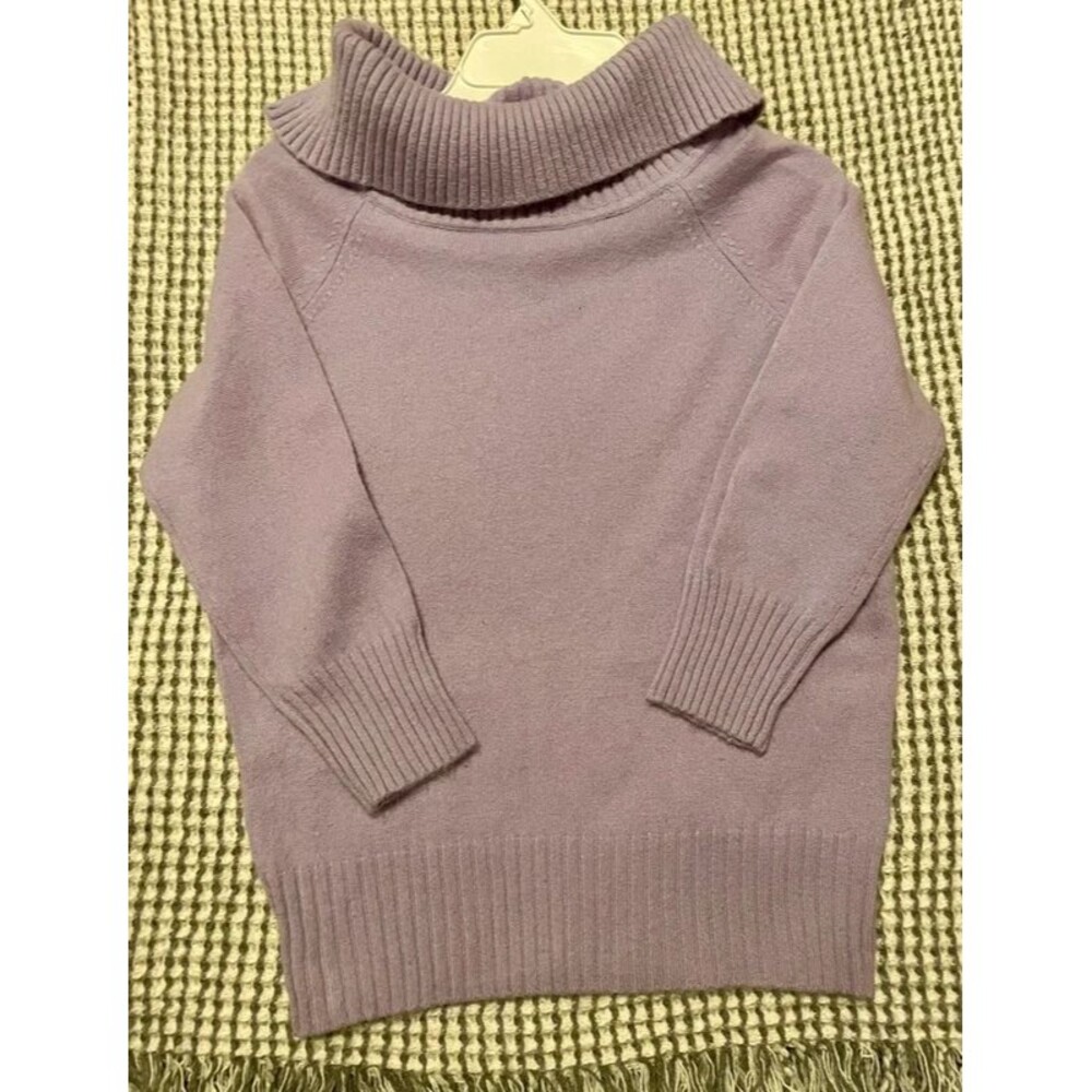Vintage Lord & Taylor Petite Two-Ply Cashmere Cowl Neck Sweater, Lavender NWOT